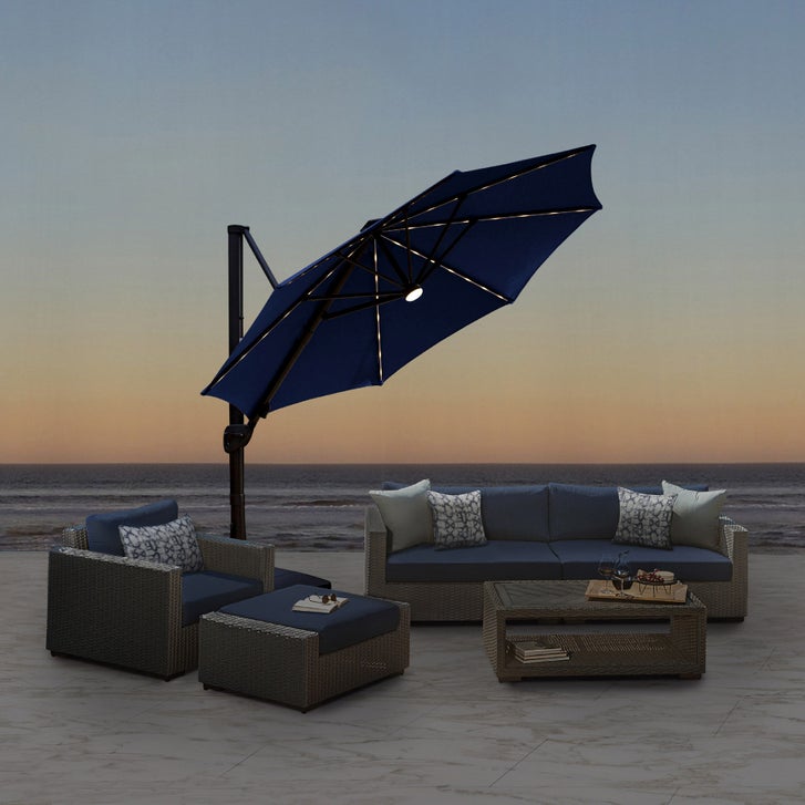 costco cantilever patio umbrella Replacement Canopy for 853331 Offset - Riplock 500 This 10FT 2-Tier Solar LED