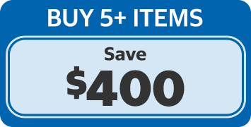 Buy 5+ Items, Save $400