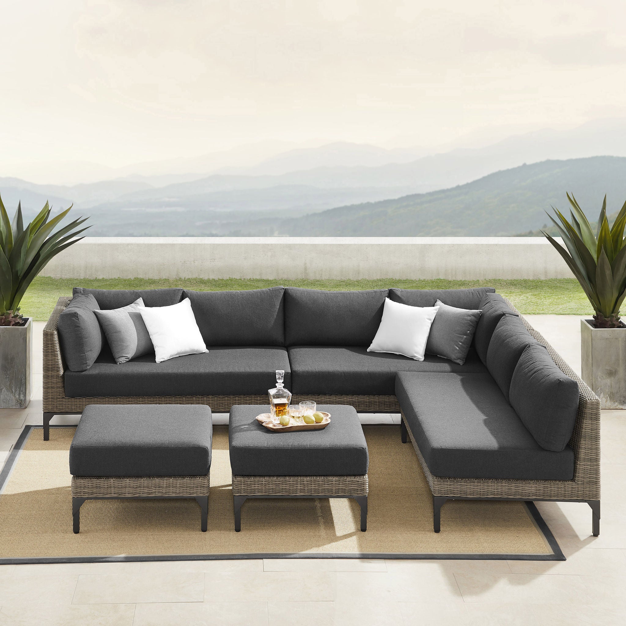 Sirio Aberdeen 5-Piece Modular Outdoor Patio Seating Set