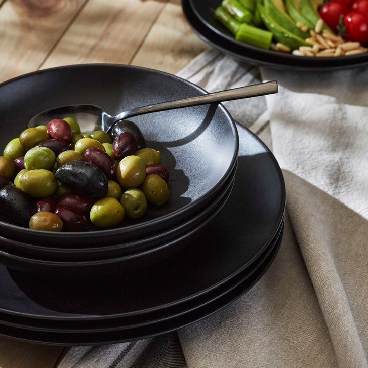 LA TERRE SHOP SALON de BLACK 2個セット Stone Lain Semplice Stoneware Dinnerware Set, 12-pieces | Costco