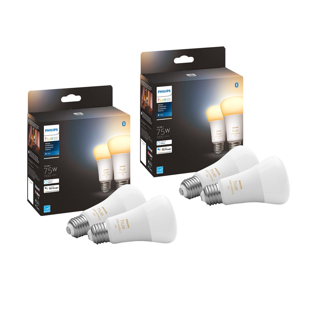 Philips Hue 75W White Ambiance A19 4-pack | Costco