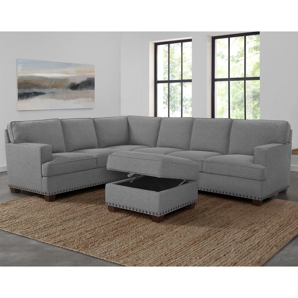 Costco Thomasville ソファ※現地引取のみ Thomasville Emilee Fabric Sectional with Storage Ottoman | Costco