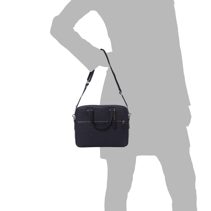 Coach Signature Hudson 5 Briefcase, Midnight | Costco