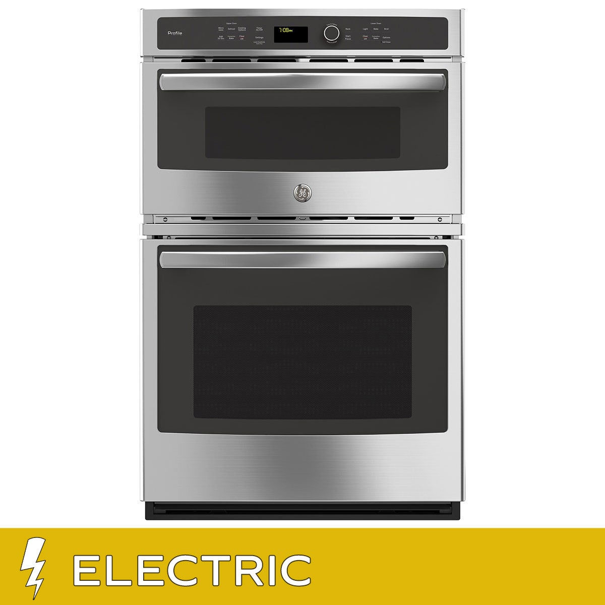 GE Profile 27" 6.0 cu. ft. ELECTRIC Double Wall Oven with Microwave & Convection Oven, Glass Touch Controls