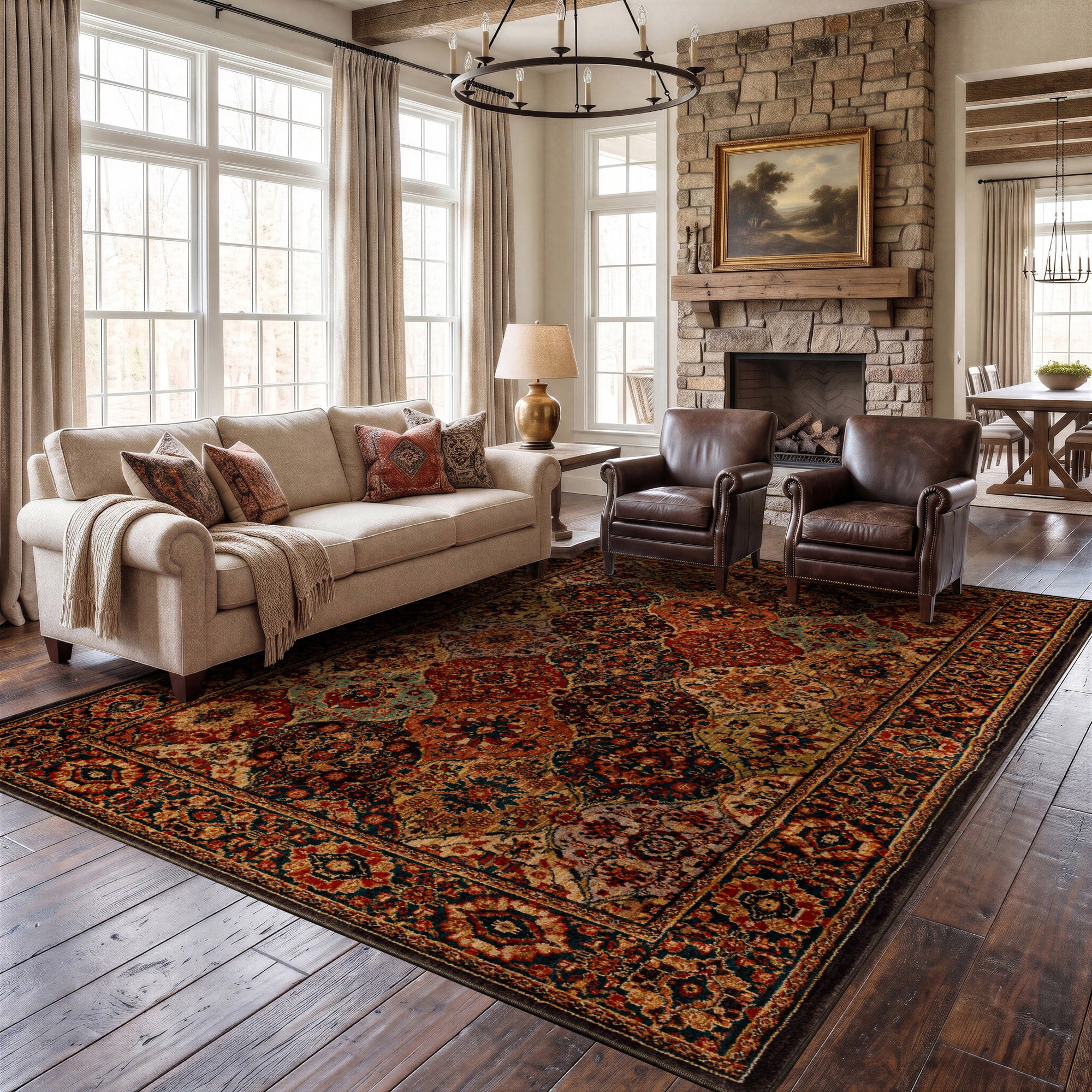 Mohawk Home Spice Market Area Rug, Panel Sapphire, 9' x 13'