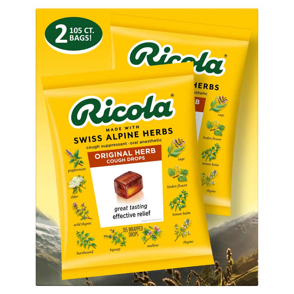 Ricola Original Herb Cough Drops, 105 Drops, 2 ct | Costco
