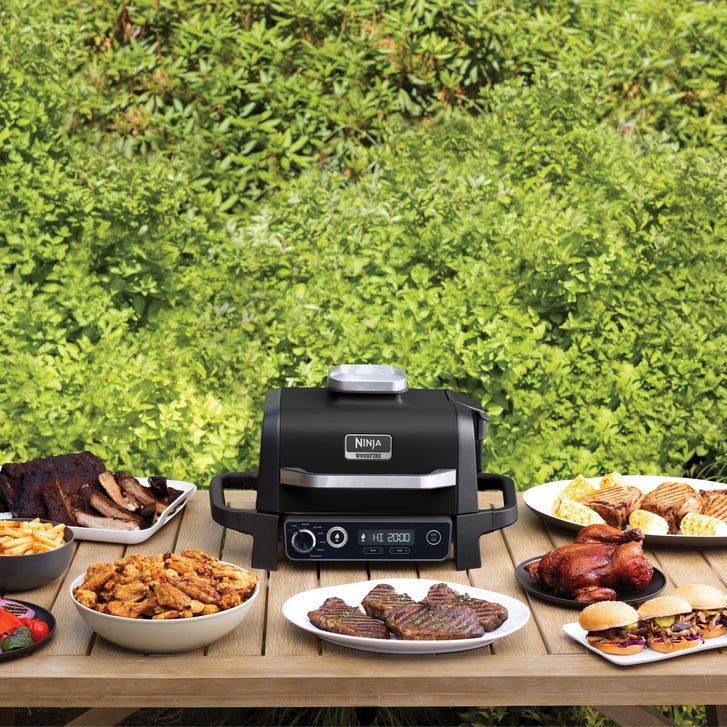 バーベキュー・調理用品 north woods fire set Ninja Woodfire Electric Outdoor Grill, Smoker, & Griddle | Costco