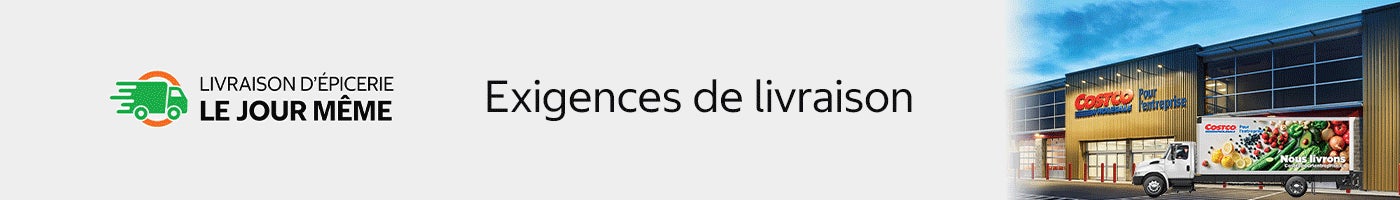Exigences de livraison