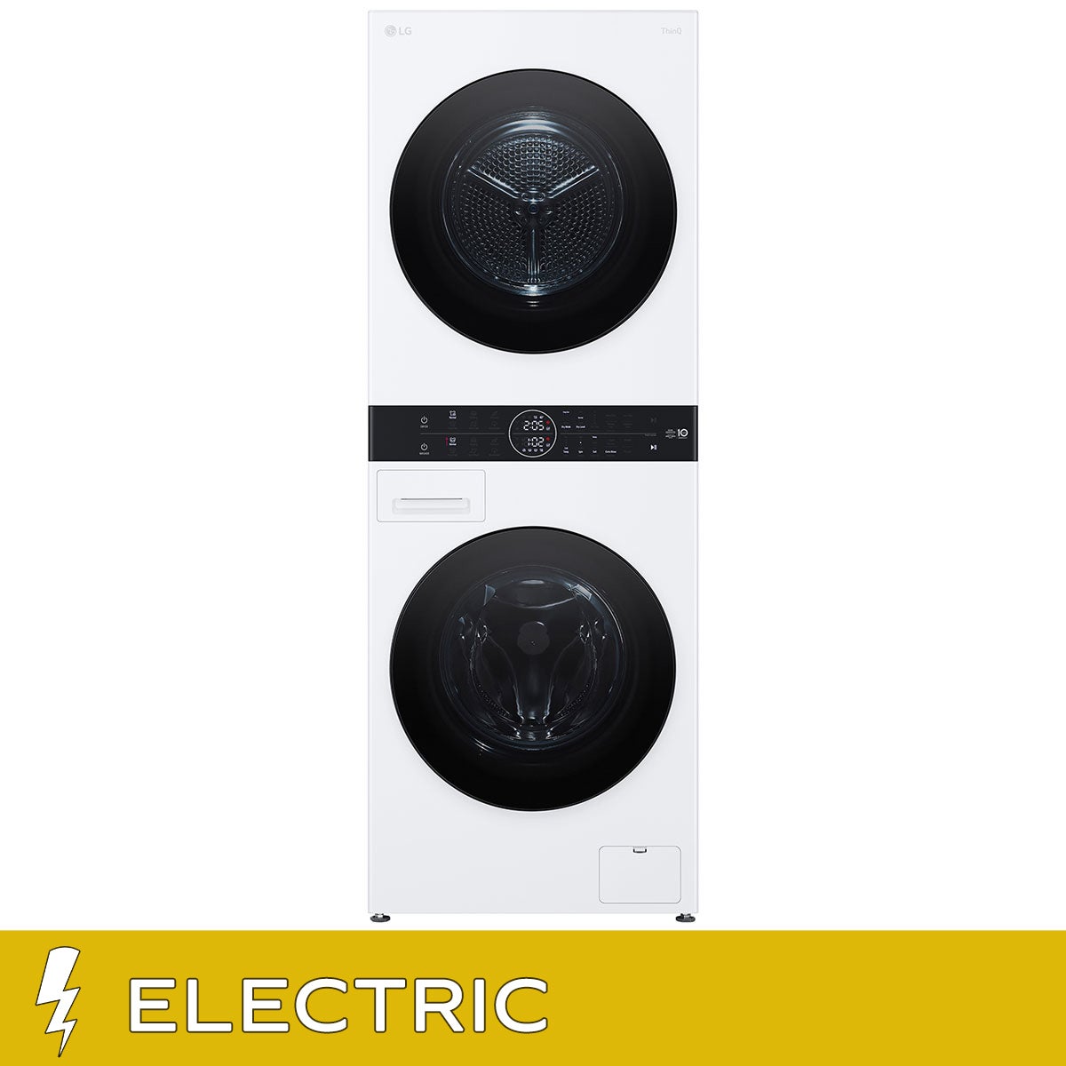 LG WashTower Single Unit with Center Control 2.4 cu. ft. Front Load Washer and 4.2 cu. ft. ELECTRIC Heat Pump Dryer with Built-In Intelligence