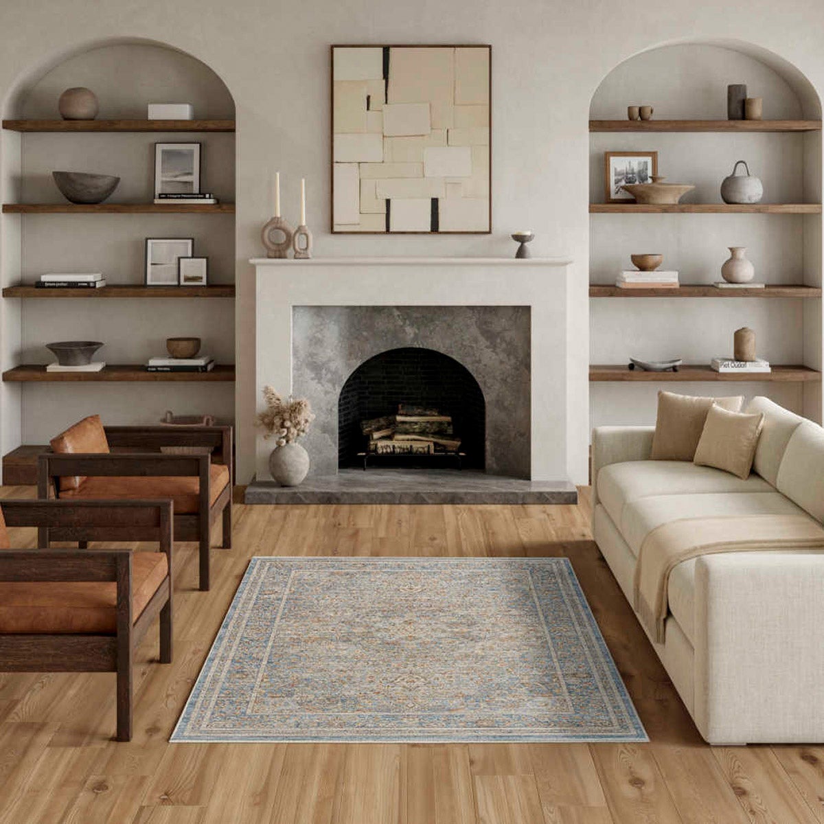Nourison Argon Area Rug, Tide, 5’3” x 7’6”