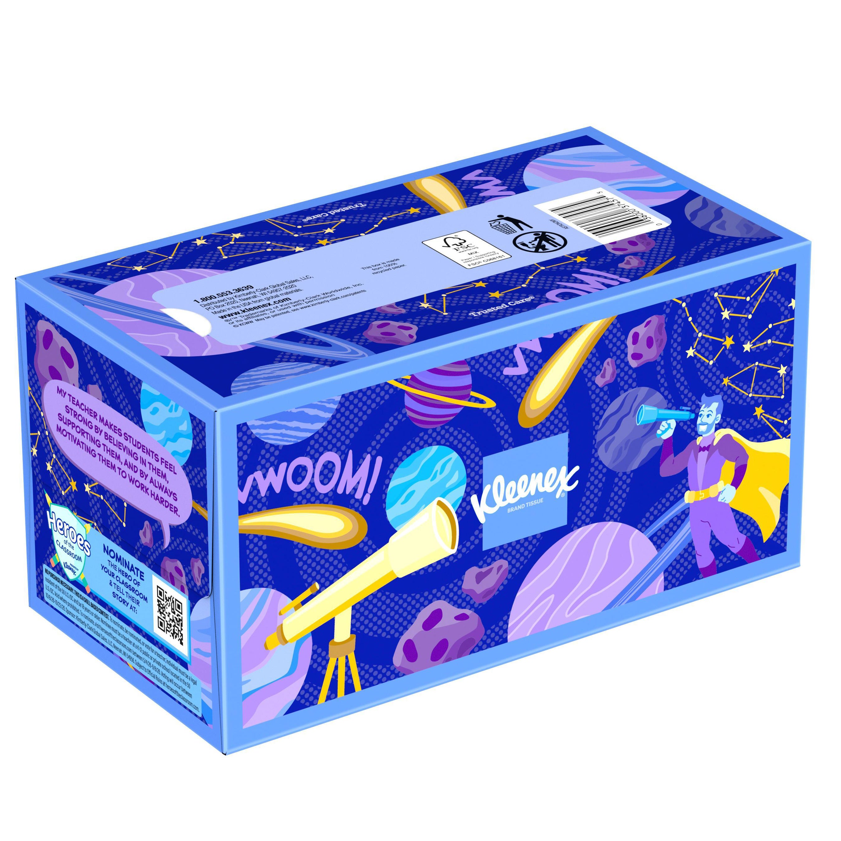 Kleenex Trusted Care Facial Tissues, 2-Ply, Flat Box, 230 Tissues