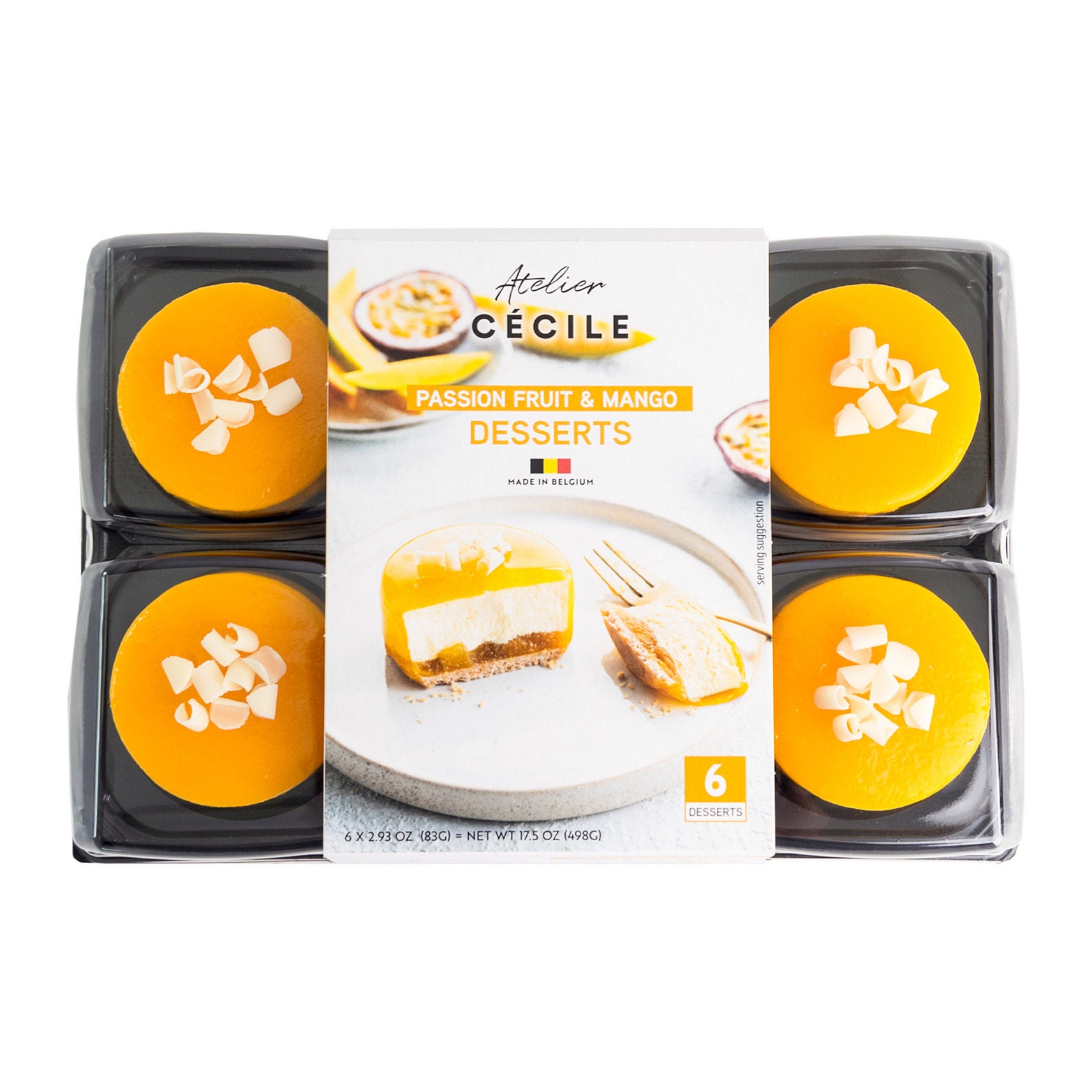 ATELIER CECILE PASSION FRUIT & MANGO DESSERT 6/2.92 OZ