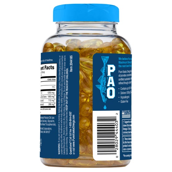 Pure Alaska Omega-3 Max Strength 1060mg, 180 Mini Softgels | Costco