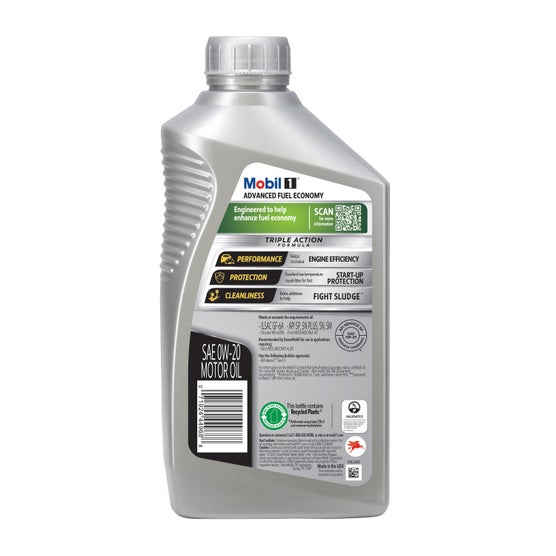Mobil 1 Advanced Fuel Economy Full Synthetic Motor Oil 0W-20, 1