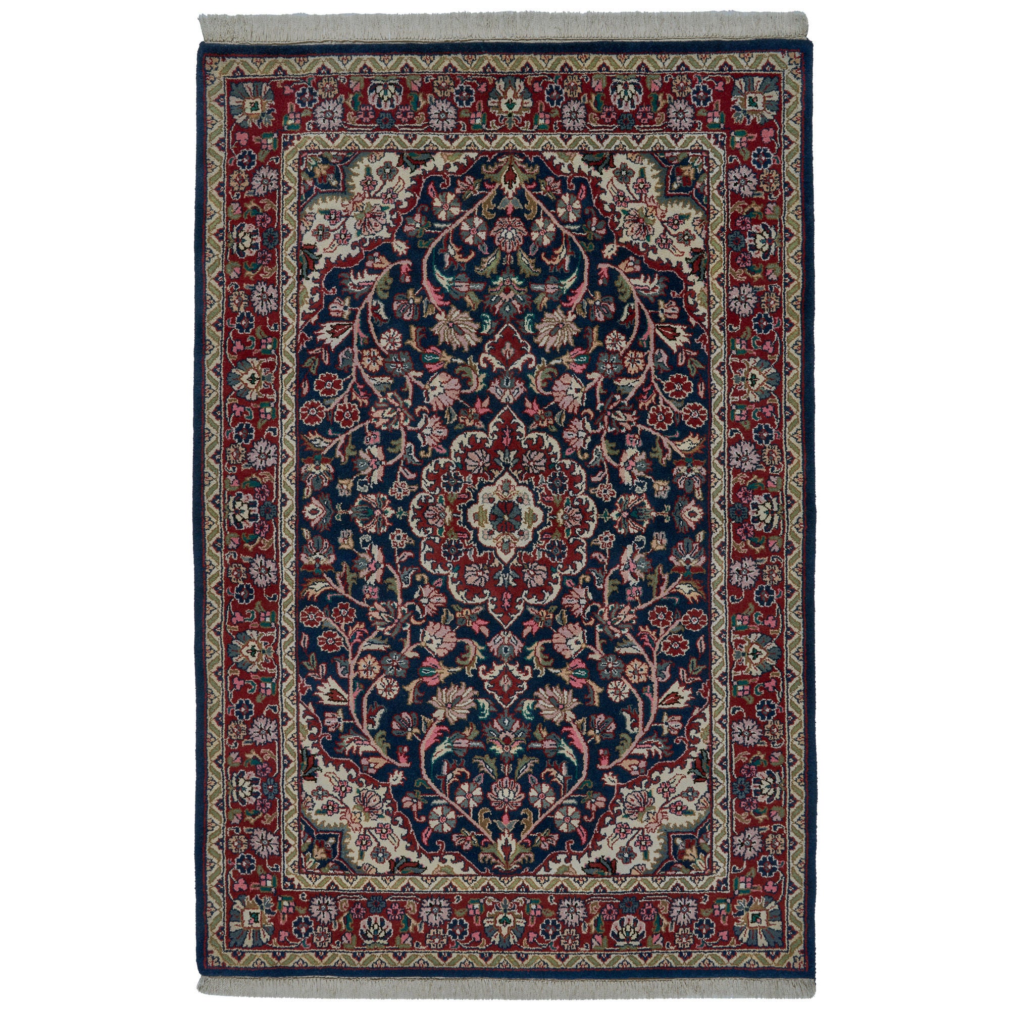 Chatsworth Hand Knotted Rug Collection, Penshurst Medallion Blue