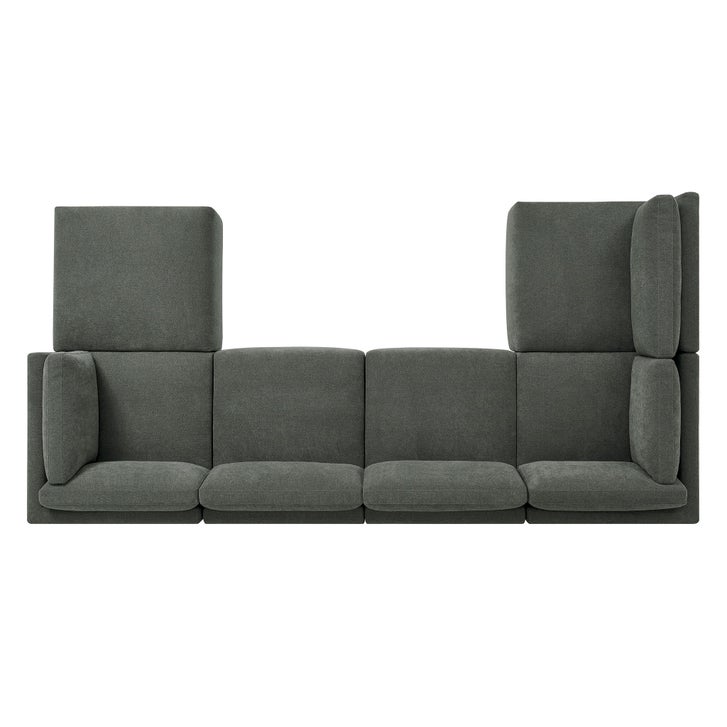 Henredon 6-piece Modular Fabric Sectional with Ottoman | Costco