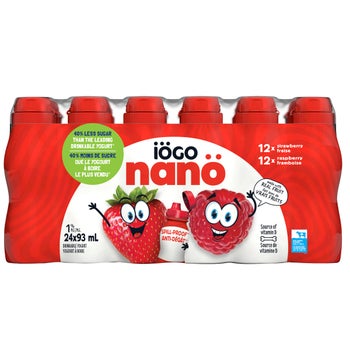 iÖGO Assorted 1.5% Nano Drinkable Yogurt, 24 x 93 ml