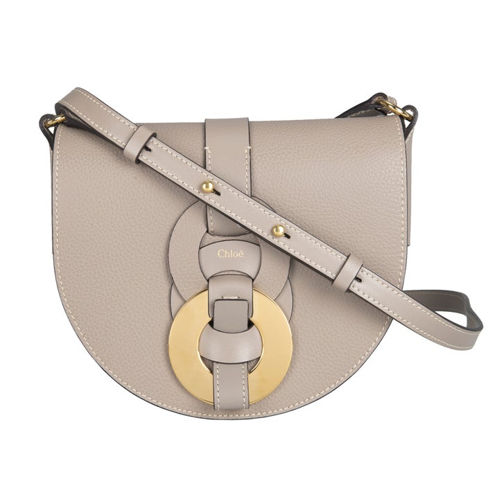 Chloe Darryl Leather Saddle Bag, Gray | Costco