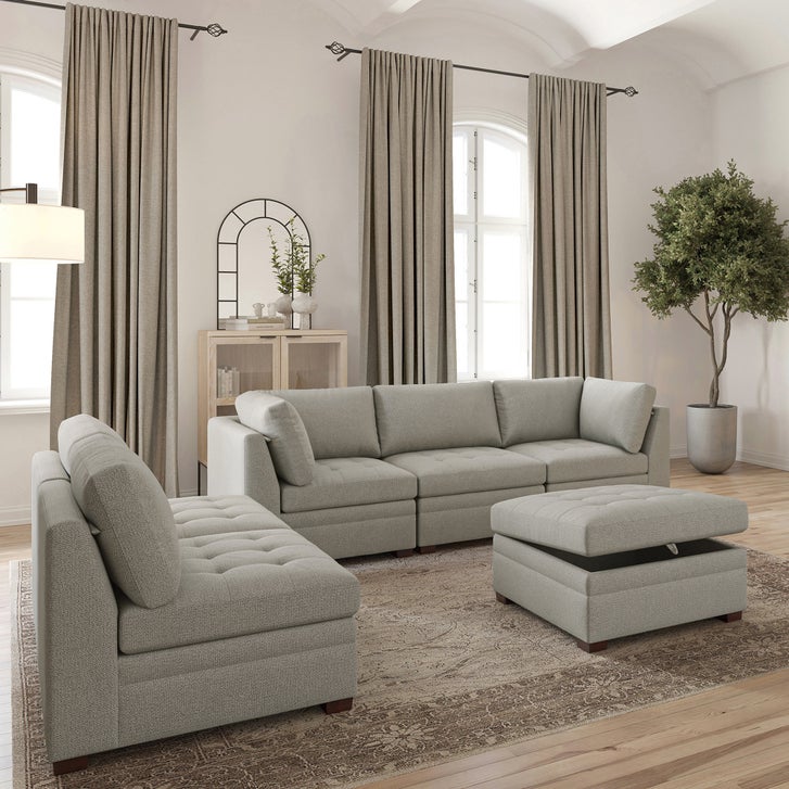 Thomasville Tisdale Modular Sectional 6-piece Boucle with Storage