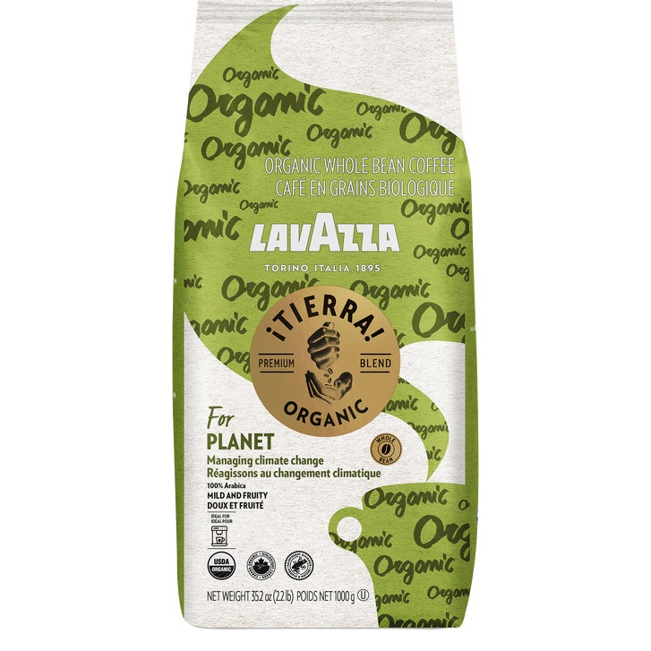 Lavazza Tierra Organic Whole Bean Coffee, Light Roast, 2.2 lbs