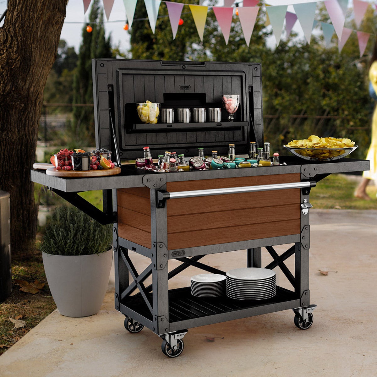 Keter Patio Cooler and Beverage Cart | Costco