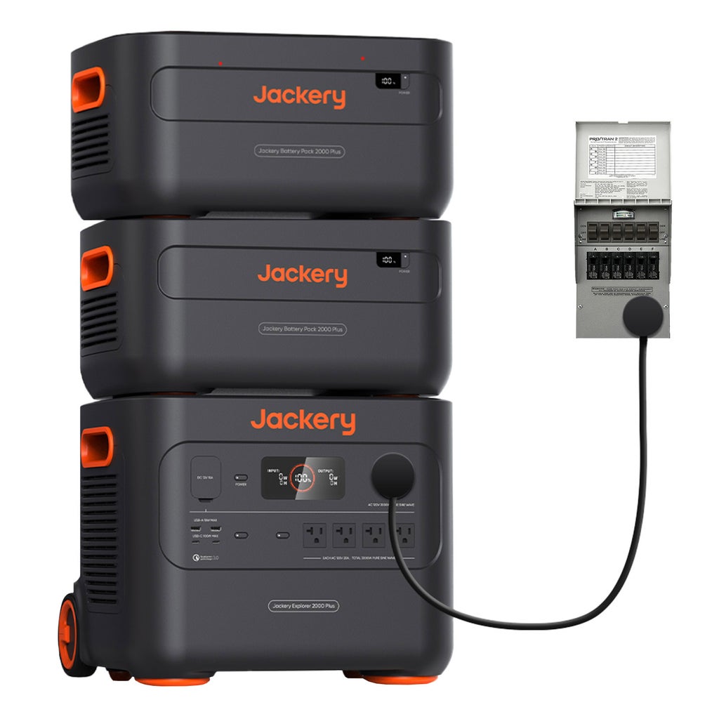 Jackery E2000 Plus with Battery Pack and Manual Transfer Switch