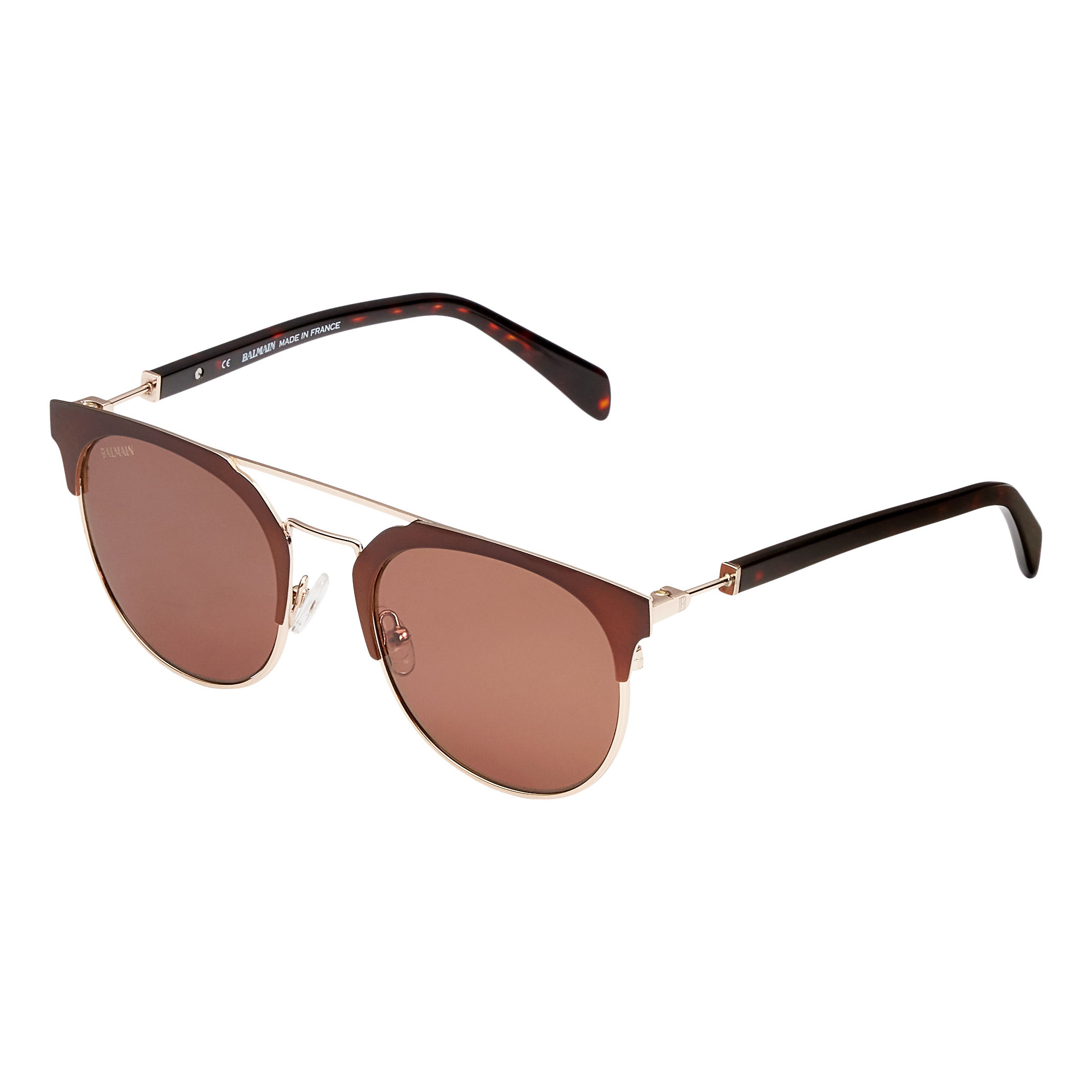 Balmain BL2109B02 Gold with Brown Sunglasses | Costco display picture 2