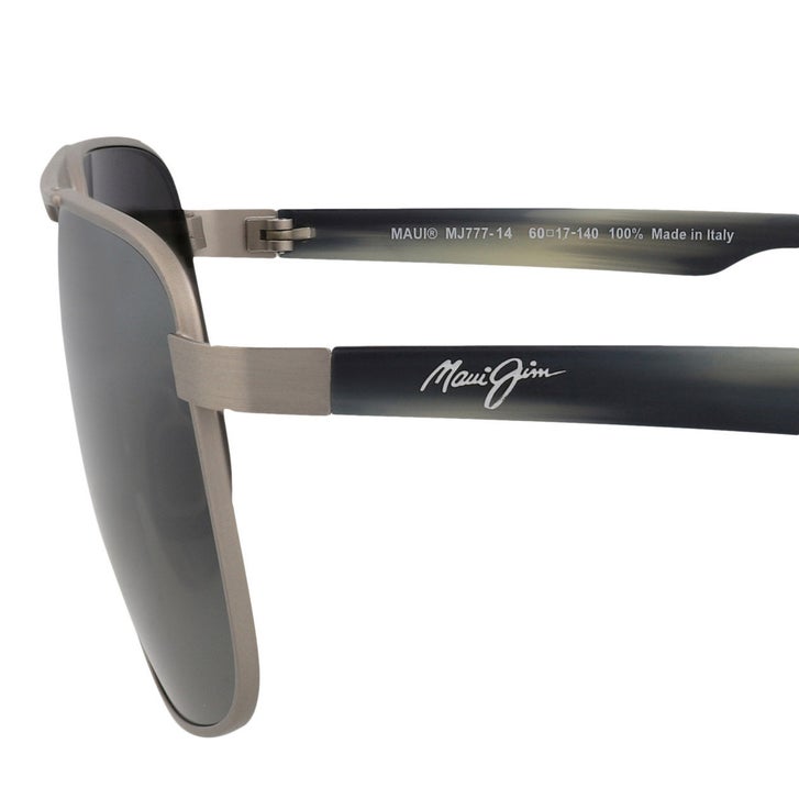 Maui Jim Waihee Ridge 777-14 Grey with Grey Polarized Sunglasses