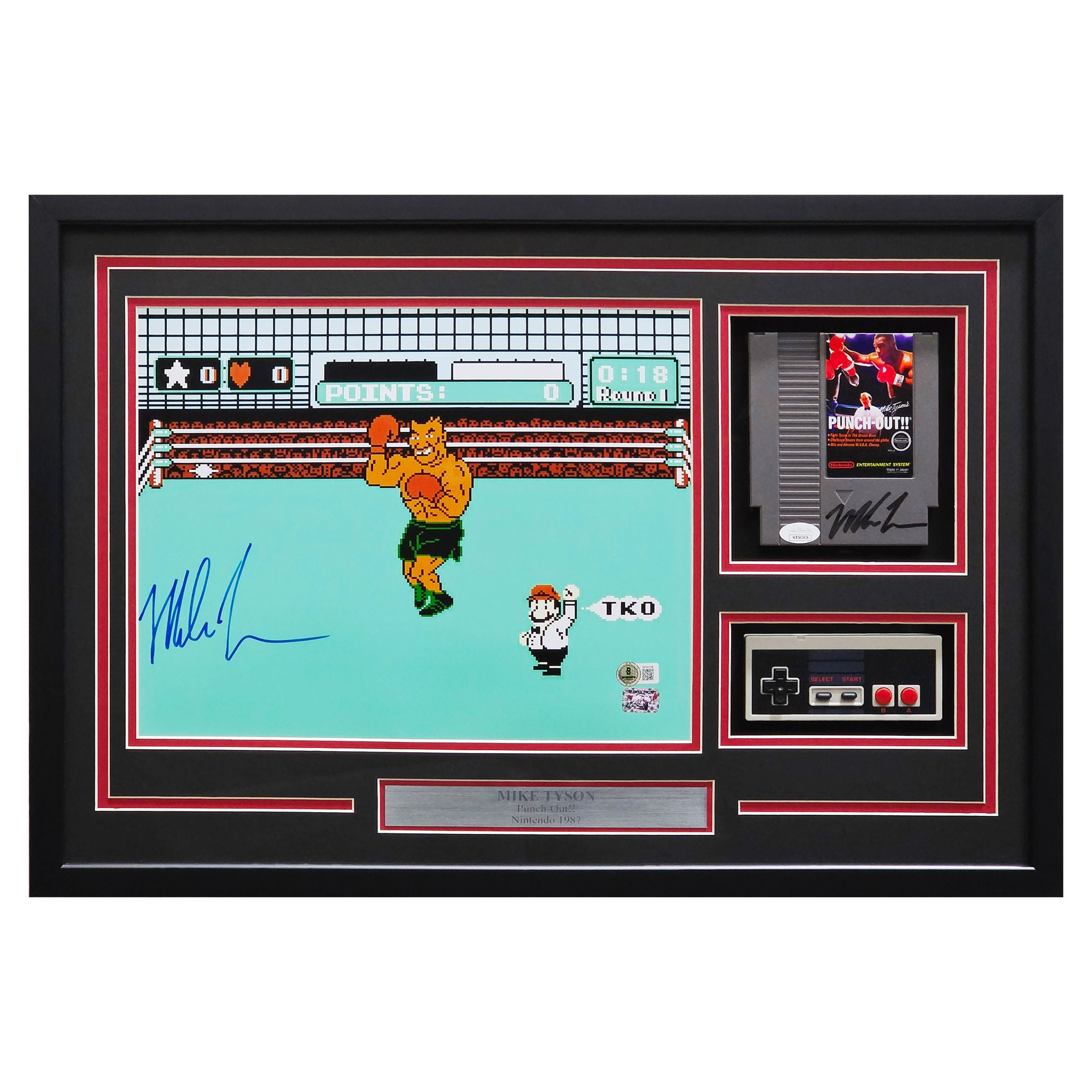 Mike Tyson Autographed Framed Nintendo Punch-out!! Collage with