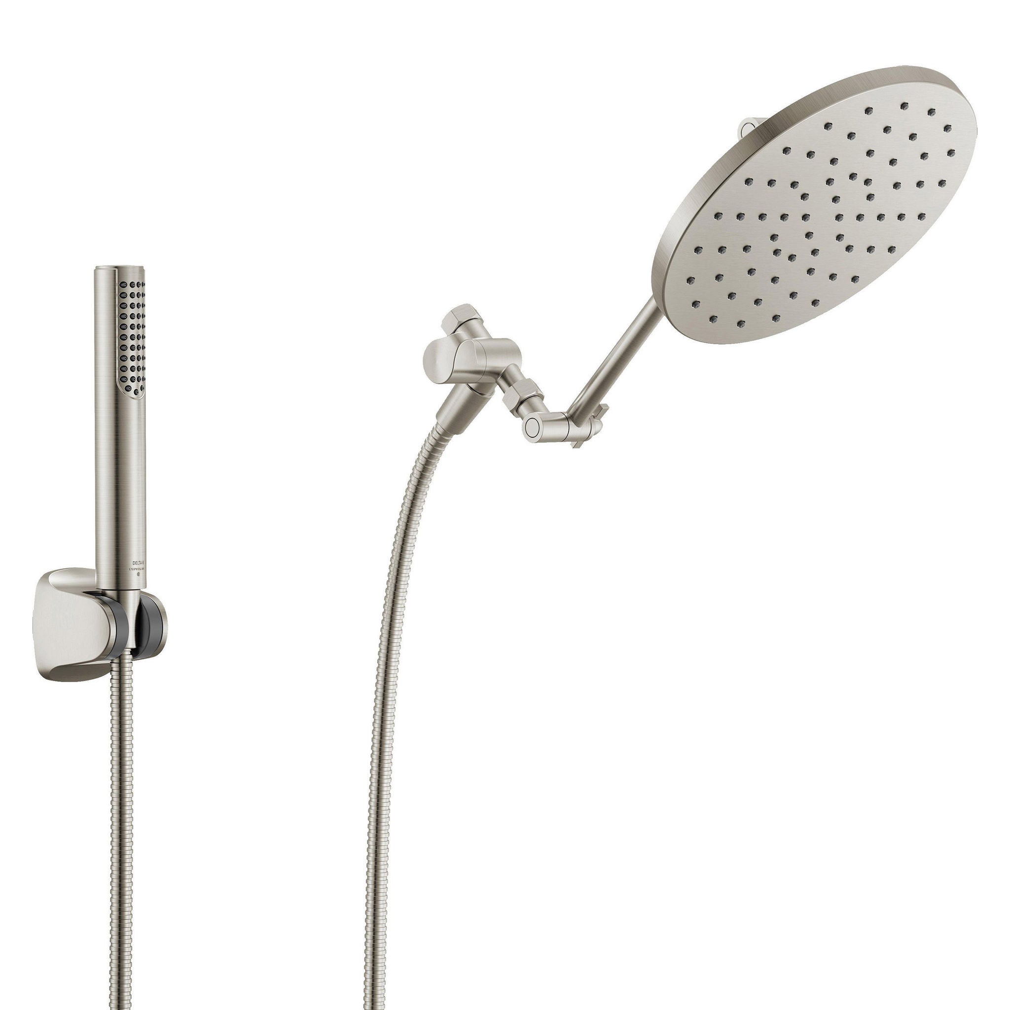 Adjustable Shower Head Bracket – Wall Mount Handheld Holder, Chrome ABS, Fits Large & Small Diameter Hoses, 7x5cm