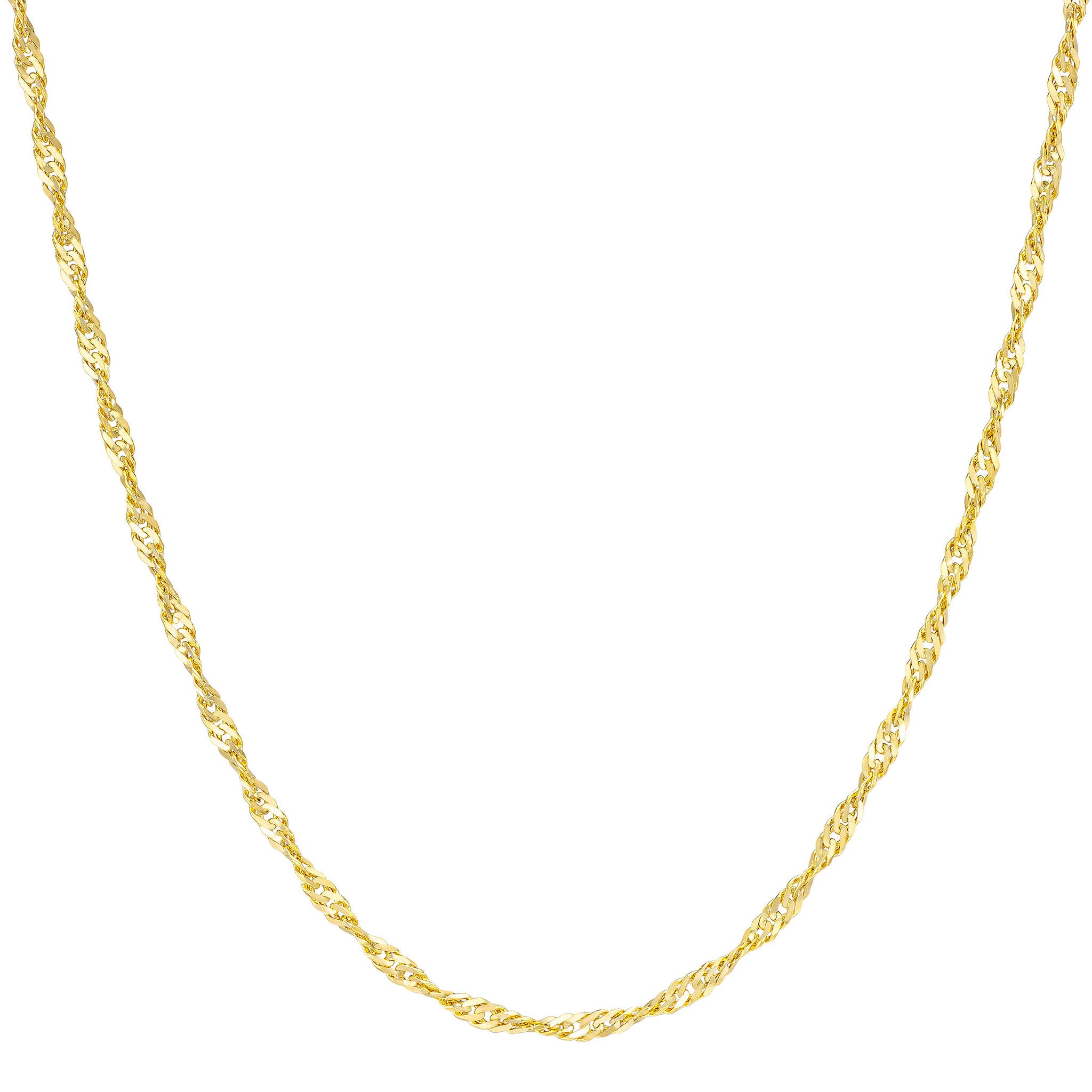 14kt Yellow Gold Singapore Chain, 18 inch