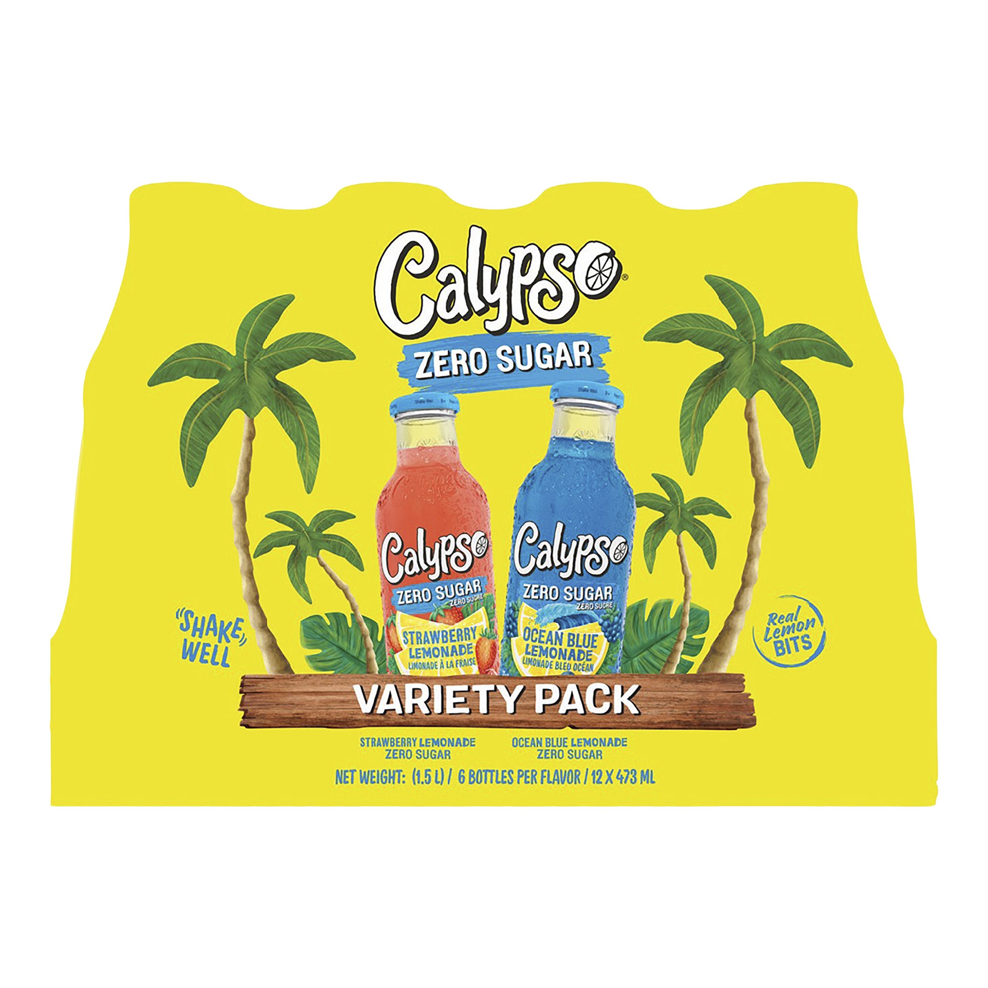 Calypso Lemonade Variety Zero, 12 × 473 mL | Costco