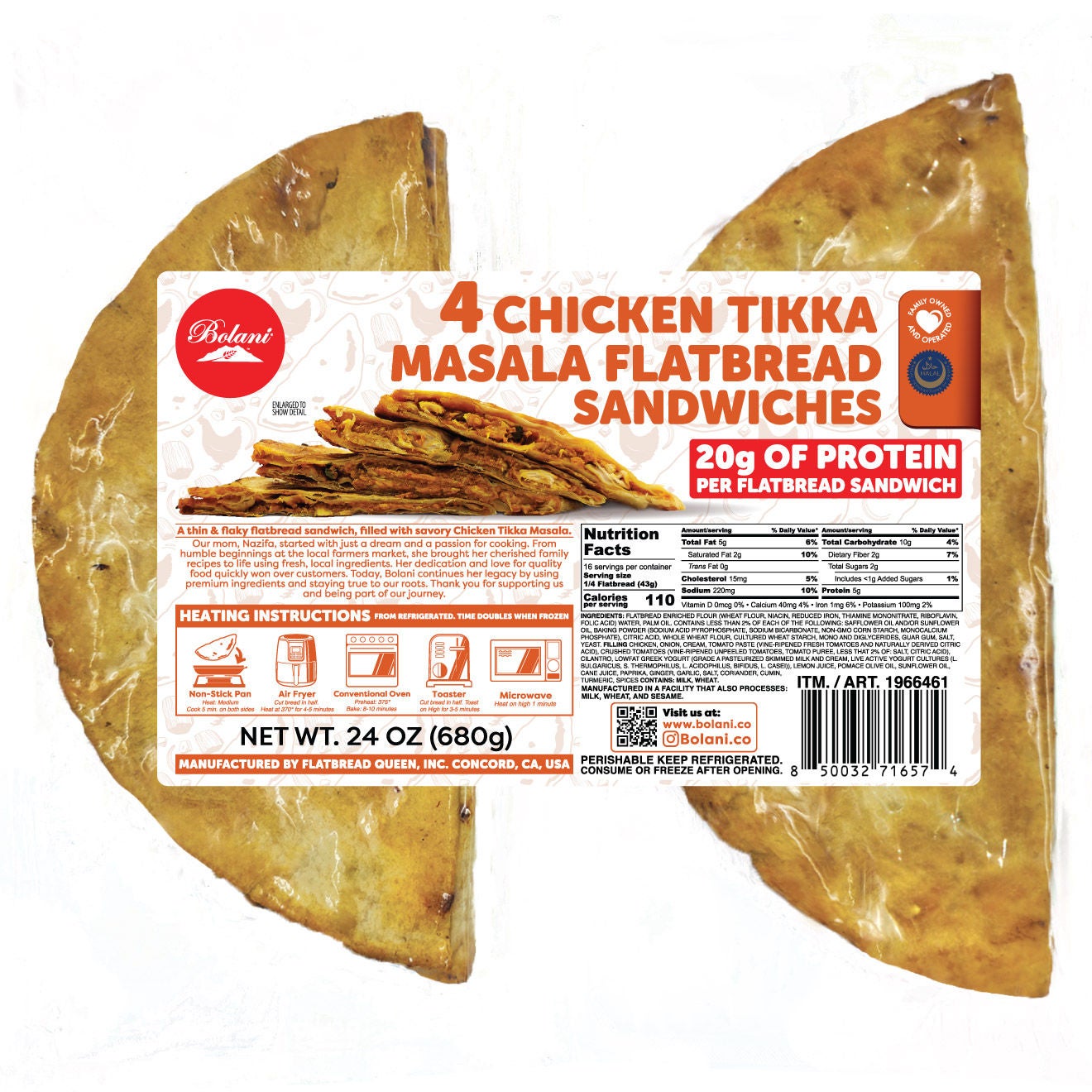 BOLANI CHICKEN TIKKA MASALA FLATBREAD 4/6 OZ