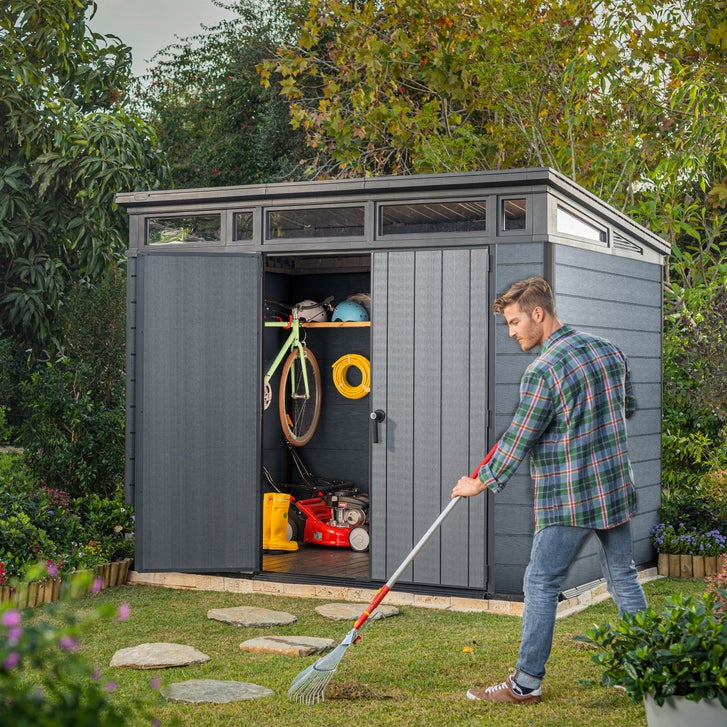 Keter Cortina 9' x 7' Premium Modern Outdoor Storage Shed | Costco
