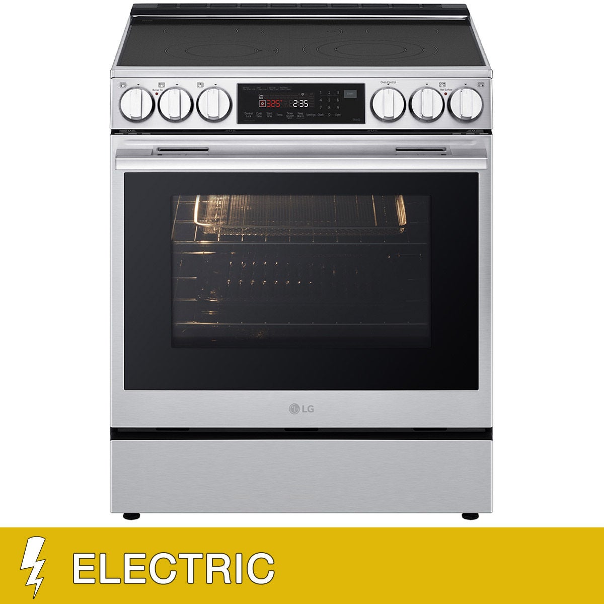 LG 6.3 cu. ft. Electric Slide-in Range with ProBake Convection, InstaView and Premium Handle