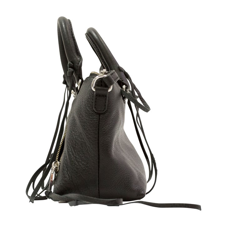 Rebecca Minkoff Micro Moto Satchel, Black | Costco