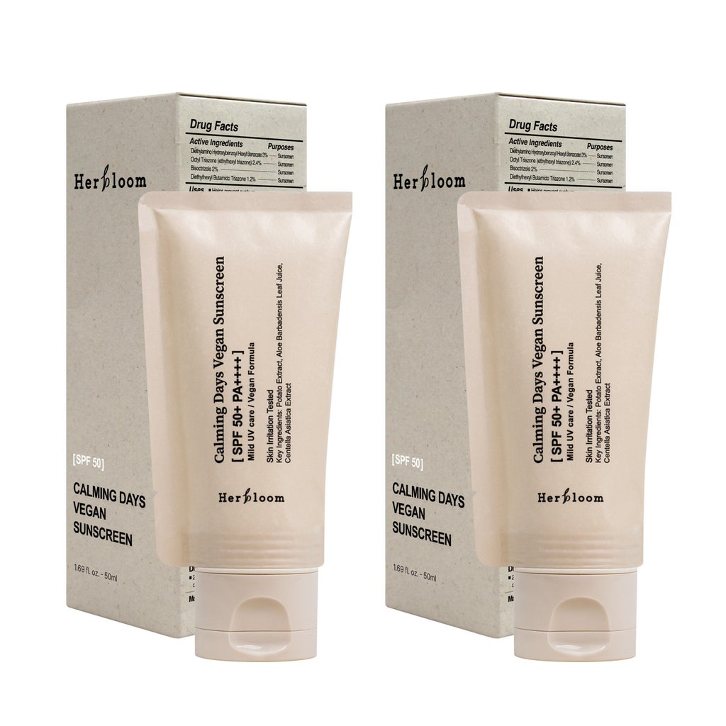 Herbloom Calming Days Vegan Sunscreen SPF 50+, 1.69 fl oz, 2-pack