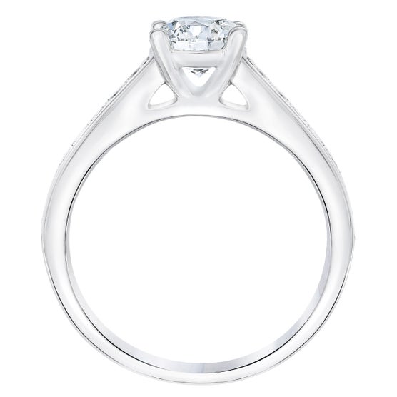 Round Brilliant 1.80 ctw VS1 Clarity, H Color Diamond Platinum Wedding ...