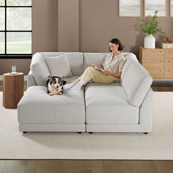 Dayna 4-piece Fabric Modular Sectional | Costco