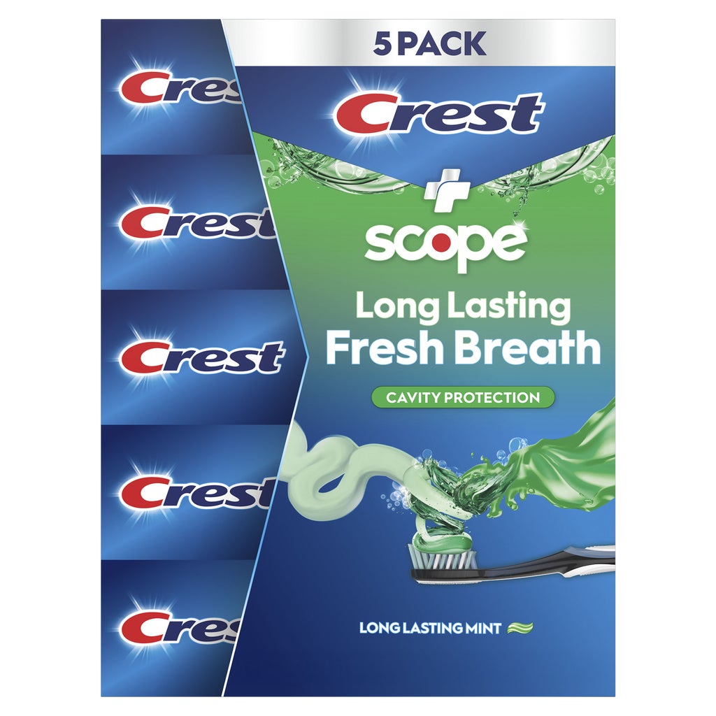 **Crest Complete** Plus Scope Toothpaste, Pro Advanced, 8.2 oz, 5 ct