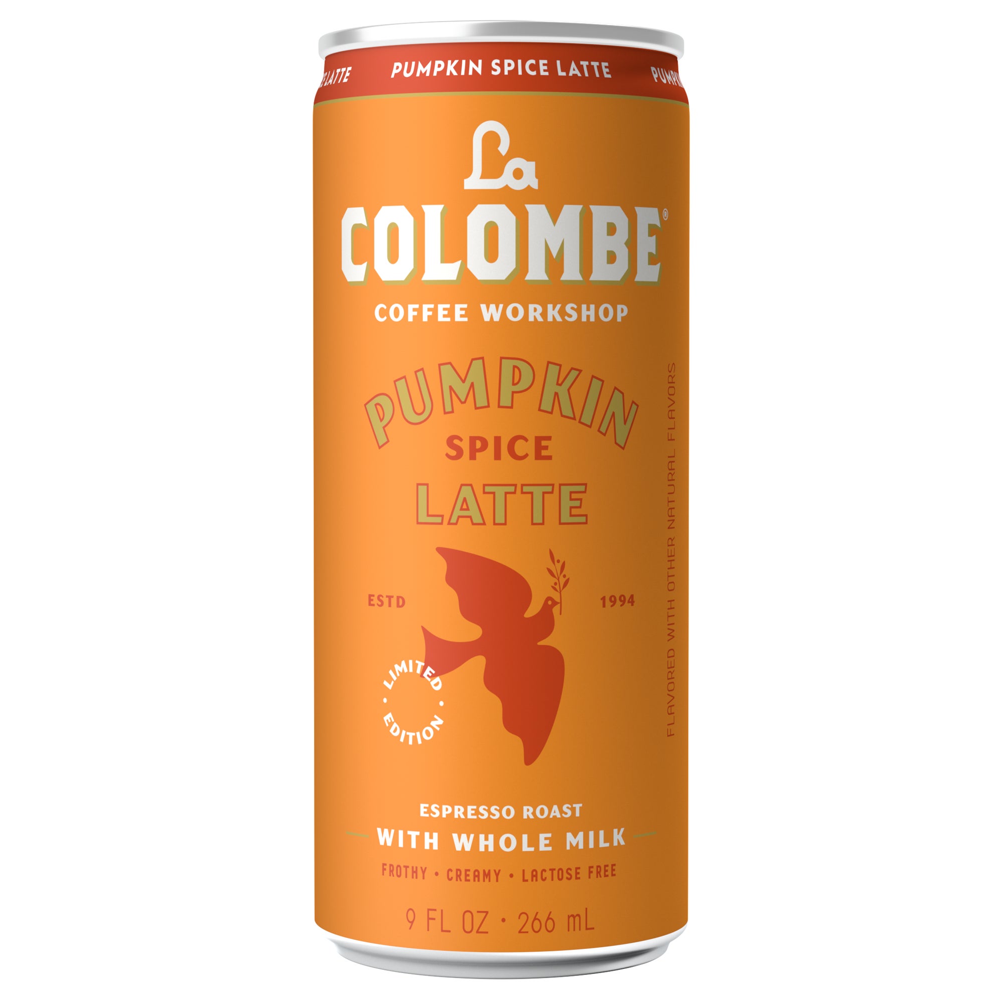 La Colombe Latte, Espresso Roast with Whole Milk, Pumpkin Spice, 9