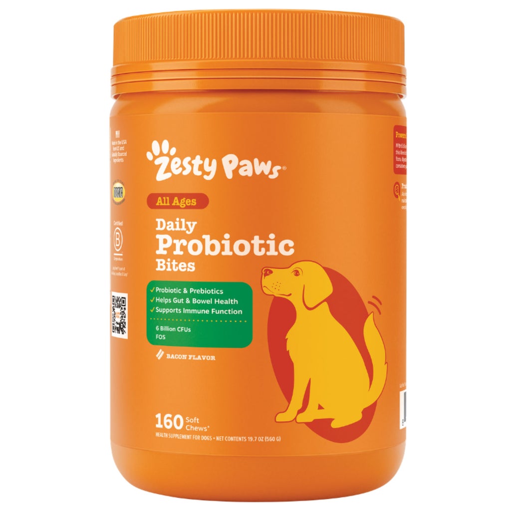 Zesty Paws Probiotic Bites for Dogs, Bacon Flavor, 160-count | Costco
