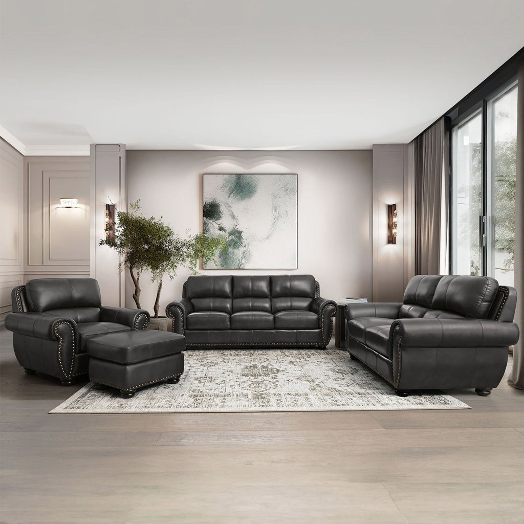 Austin Leather Collection, Gray | Costco