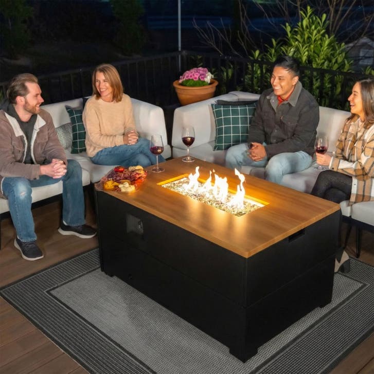foil 島 アンステーブル Sunbeam Brava Aluminum Fire Table | Costco