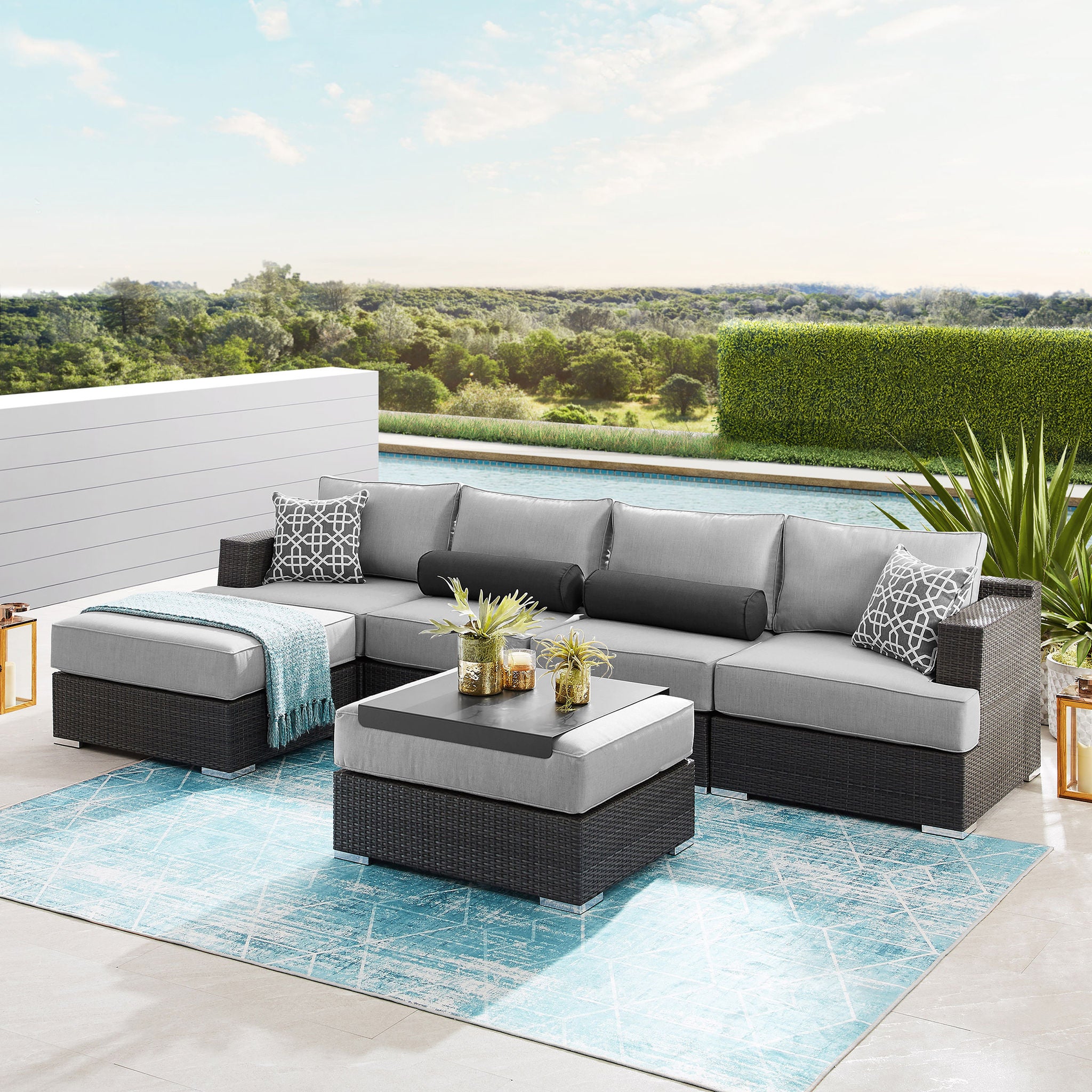 Niko  Niko 6-piece Patio Sectional Conversation Set | Costco