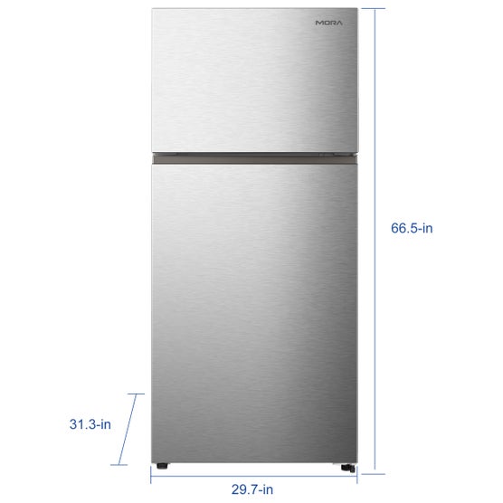 Mora Top Mount Freezer Refrigerator, Standard Depth, 18 cu ft