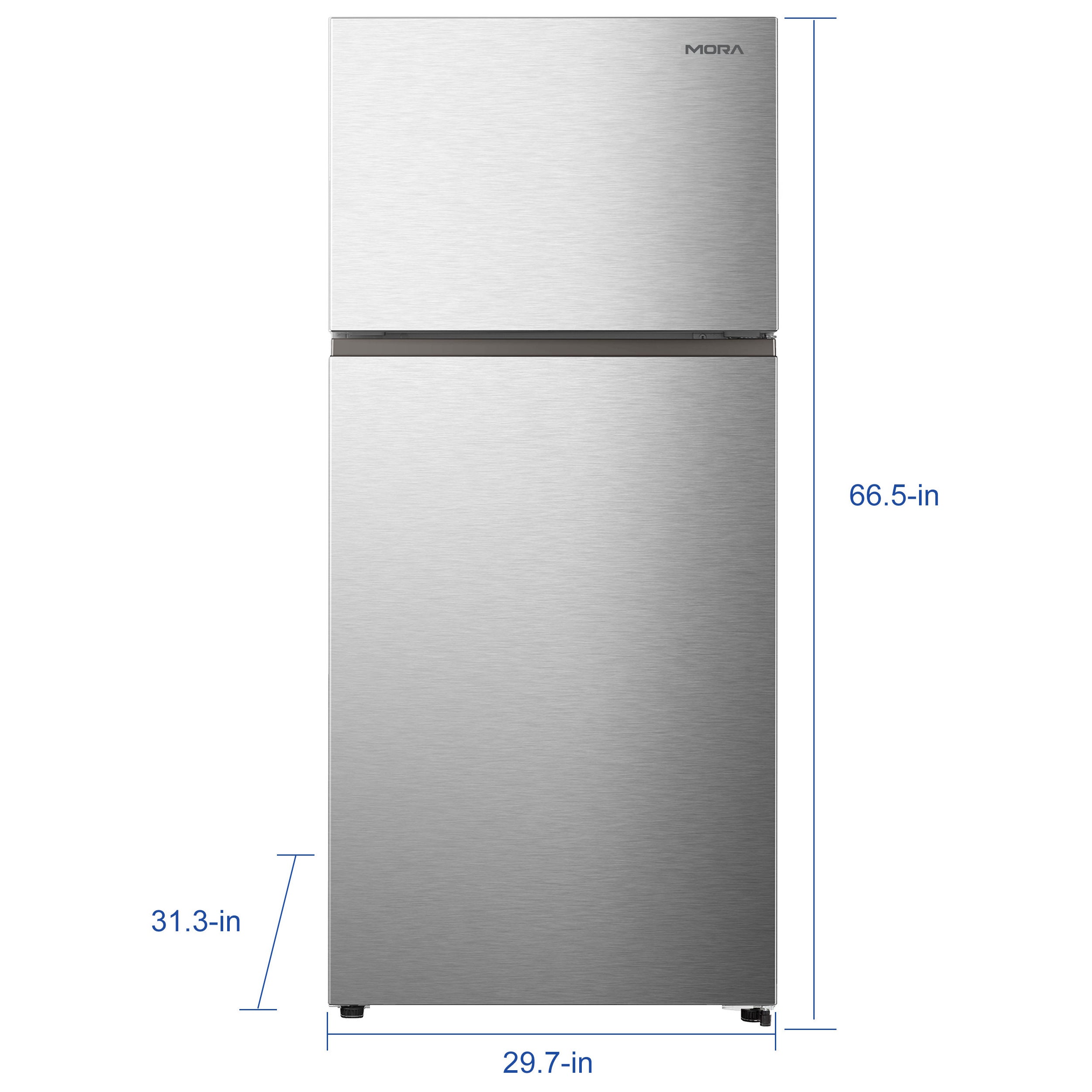 Mora Top Mount Freezer Refrigerator, Standard Depth, 18 cu ft