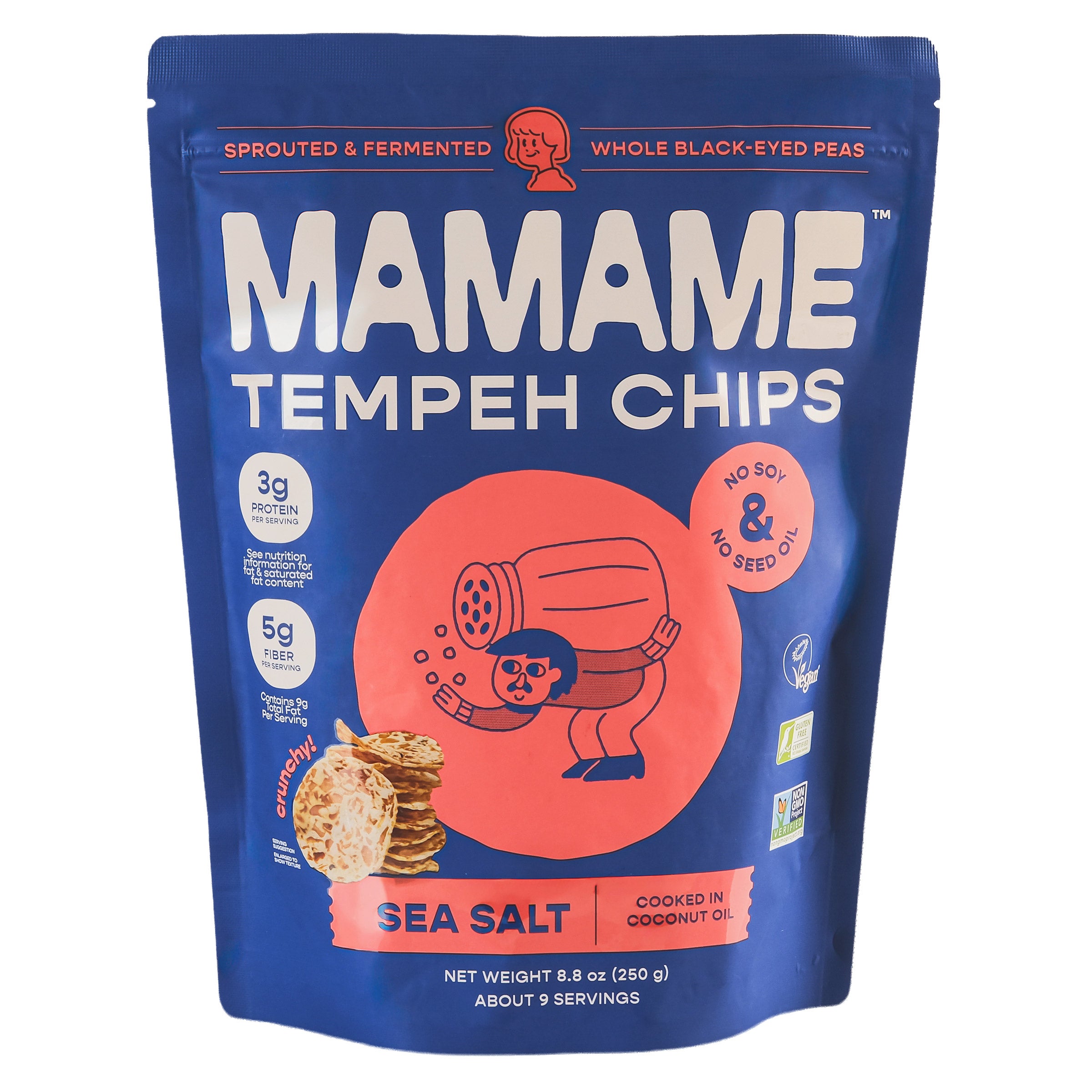 MAMAME TEMPEH SEA SALT CHIPS 8.81 OZ