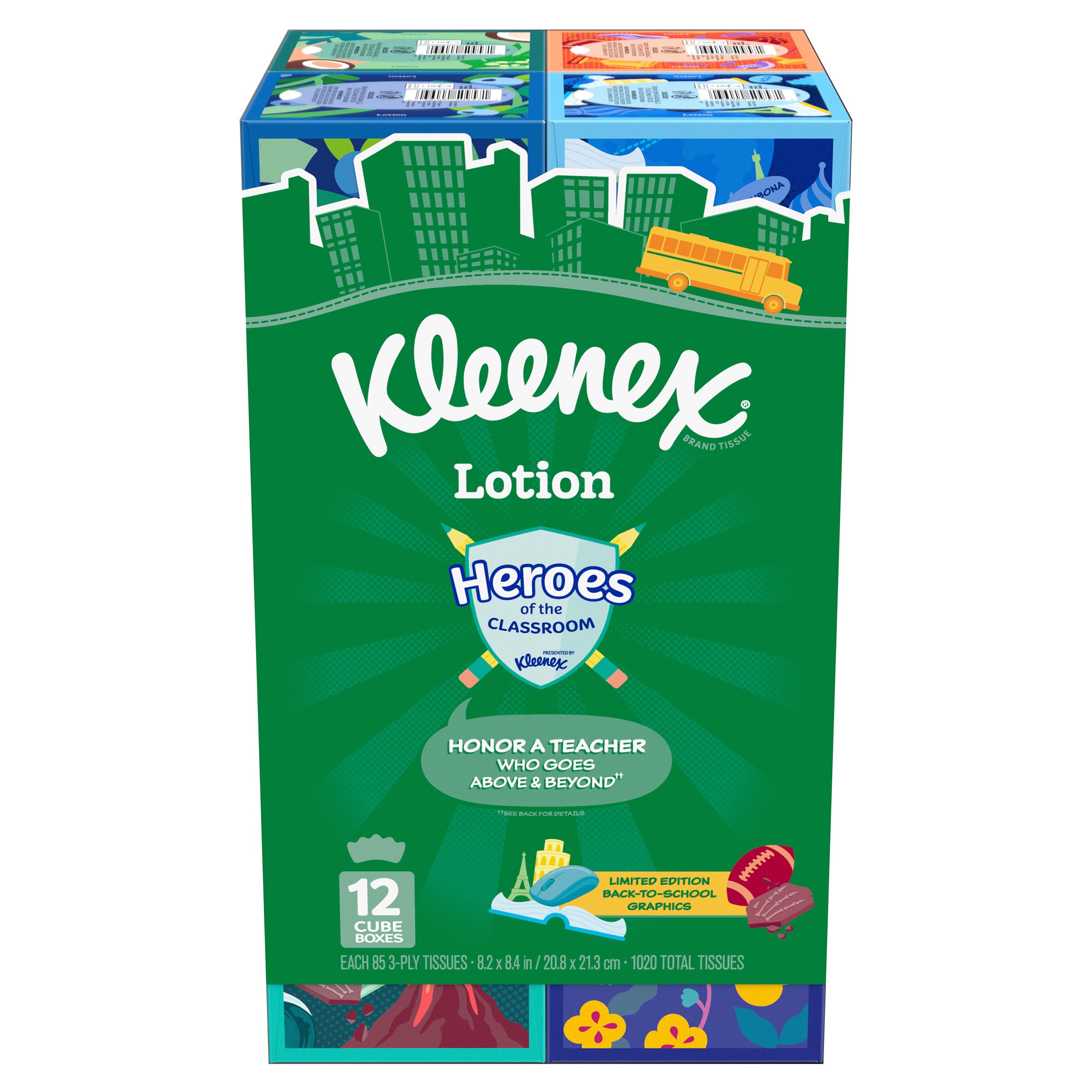 Kleenex Soothing Lotion Facial Tissue, 3-Ply, 85-count, 12-pack
