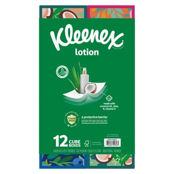 Kleenex Soothing Lotion Facial Tissue, 3-Ply, 85-count, 12-pack